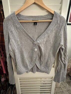 Cute Gray Knitware Cardigan